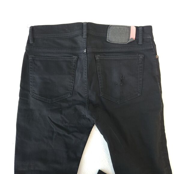 Acne Studios Blå Konst Black North Stay Jeans Men’s 33x27 Straight Fit *FLAW - Picture 8 of 10